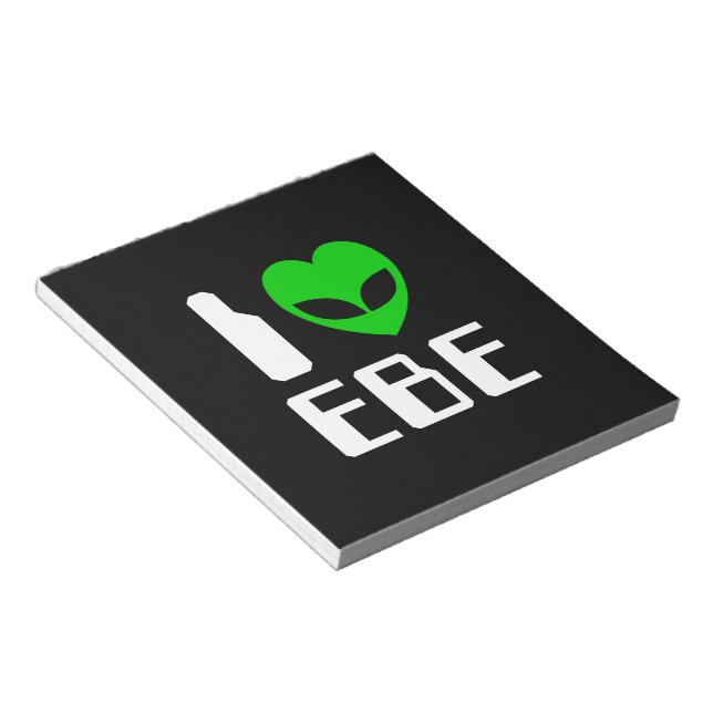 I Alien Heart EBE Notizblock (angewinkelt)