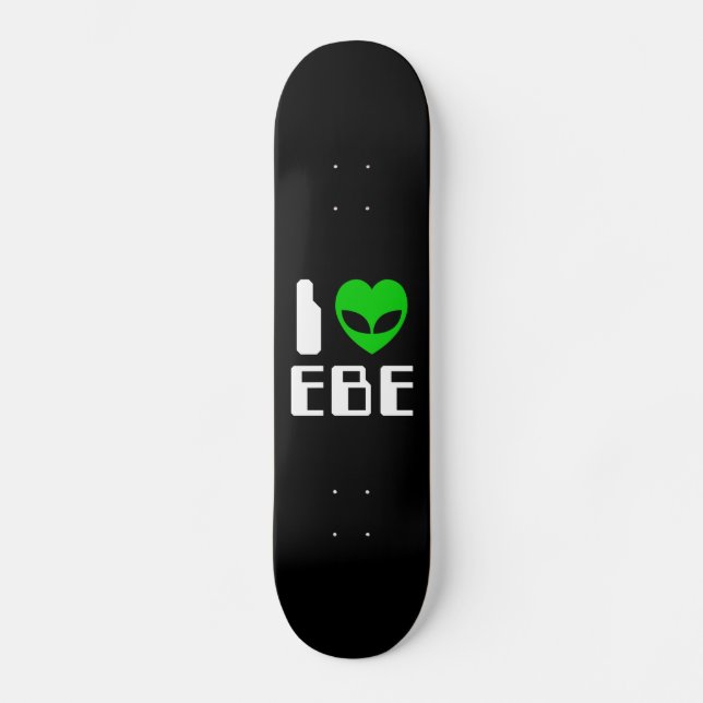 I Alien Heart EBE Skateboard (Vorderseite)
