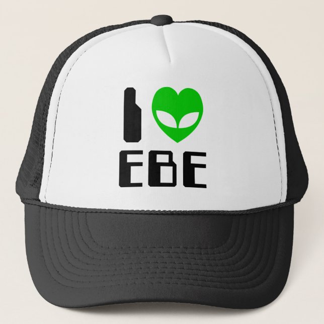 I Alien Heart EBE Truckerkappe (Vorderseite)