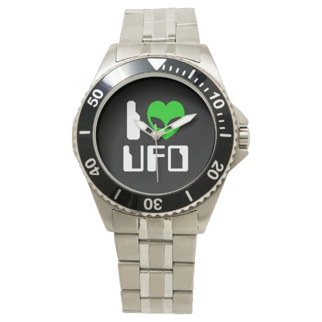 I Alien Heart UFO Armbanduhr (Vorderseite)