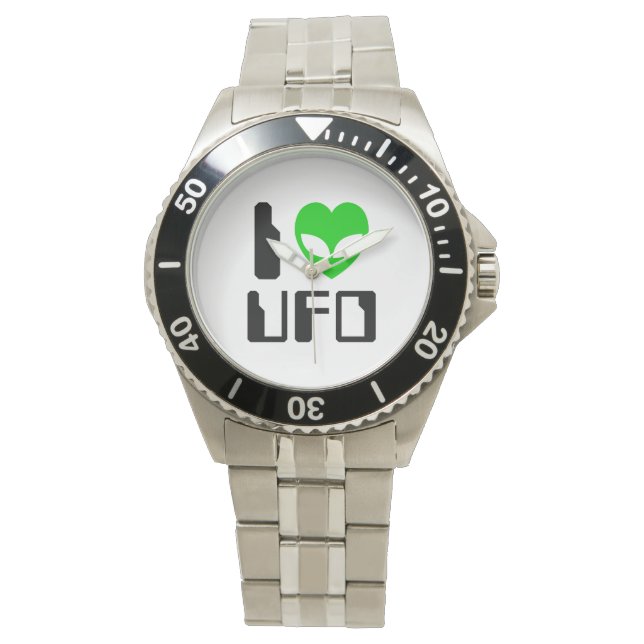I Alien Heart UFO Armbanduhr (Vorderseite)