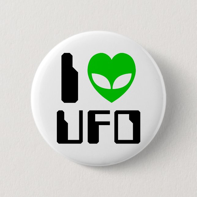 I Alien Heart UFO Button (Vorderseite)