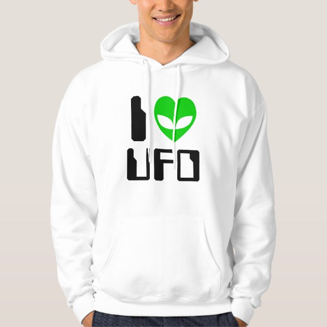 I Alien Heart UFO Hoodie (Vorderseite)