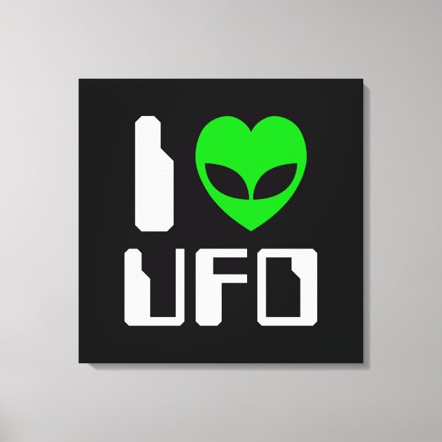 I Alien Heart UFO Leinwanddruck (Vorderseite)