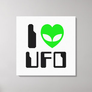 I Alien Heart UFO Leinwanddruck