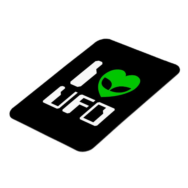 I Alien Heart UFO Magnet (Linke Seite)