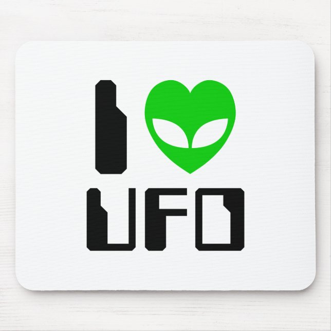 I Alien Heart UFO Mousepad (Vorne)