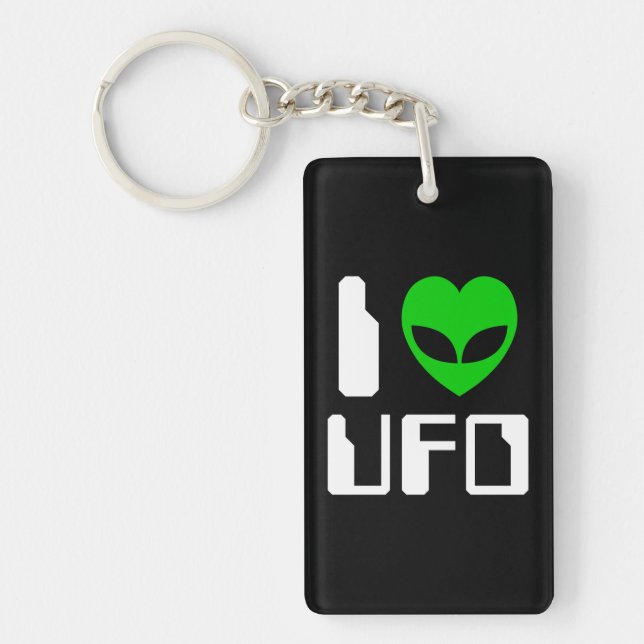 I Alien Heart UFO Schlüsselanhänger (Vorderseite)