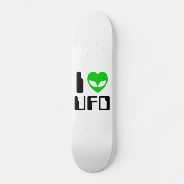 I Alien Heart UFO Skateboard (Vorderseite)