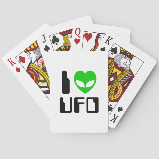 I Alien Heart UFO Spielkarten (Rückseite)