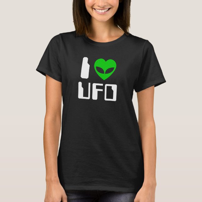 I Alien Heart UFO T-Shirt (Vorderseite)