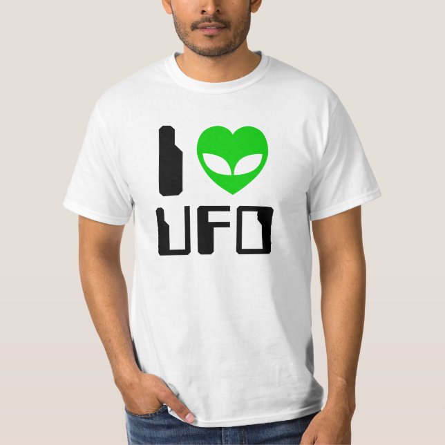 I Alien Heart UFO T-Shirt (Vorderseite)