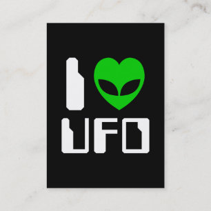 I Alien Heart UFO Visitenkarte