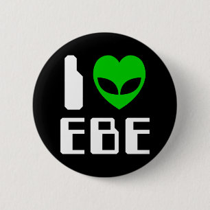 I Alien Herz EBE Button