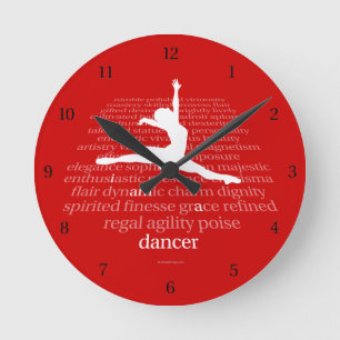 I Am A Dancer Runde Wanduhr
