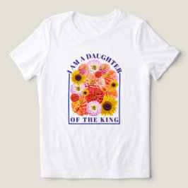 I Am a Daughter of The King Christian Floral Tri-Blend Shirt