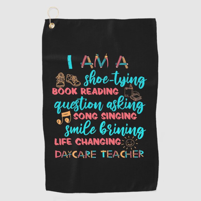 I Am A Daycare Teacher Golfhandtuch (Vorderseite)