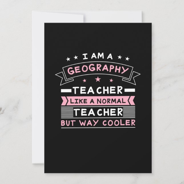 I Am A Geography Teacher Einladung (Vorderseite)