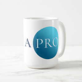 I AM A PRO | Bold Minimalist Blue Circle Mug Kaffeetasse