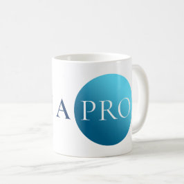 I AM A PRO | Bold Minimalist Blue Circle Mug Kaffeetasse