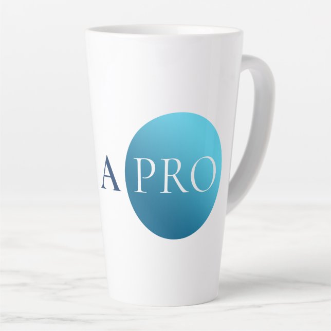 I AM A PRO | Bold Minimalist Blue Circle Mug Milchtasse (Rechte Ecke)