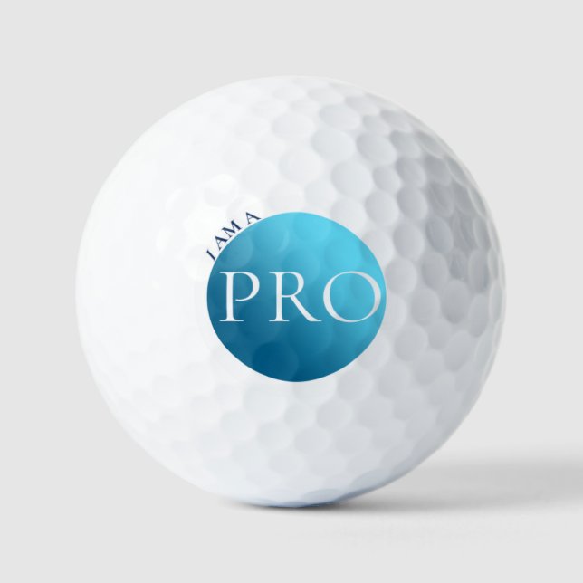 I AM A PRO - Custom Blue Golf Ball (Vorderseite)