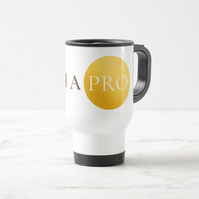 I AM A PRO | Elegant Gold Circle Motivational Mug Reisebecher (VorderseiteRechts)