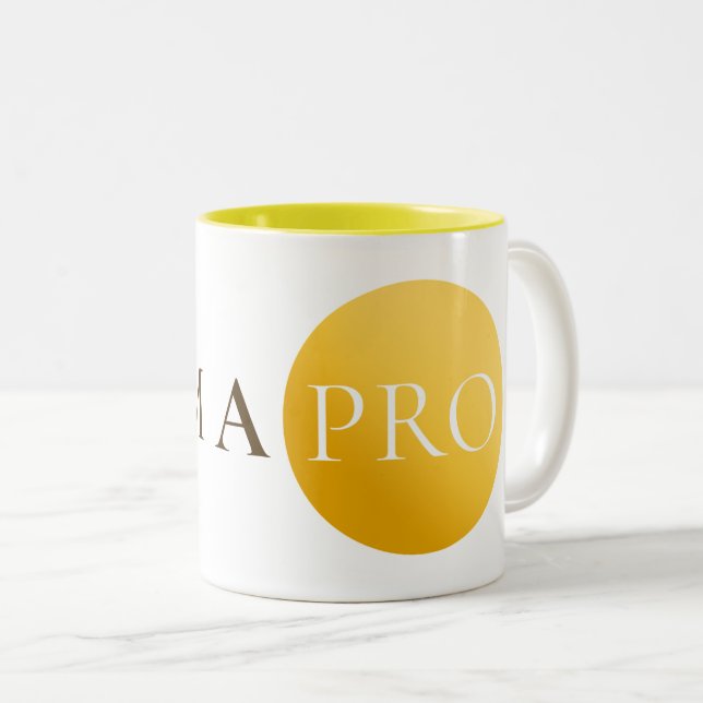 I AM A PRO | Elegant Gold Circle Motivational Mug Zweifarbige Tasse (VorderseiteRechts)