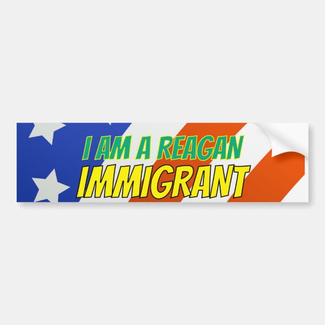 I am a Reagan Immigrant Autoaufkleber (Vorne)