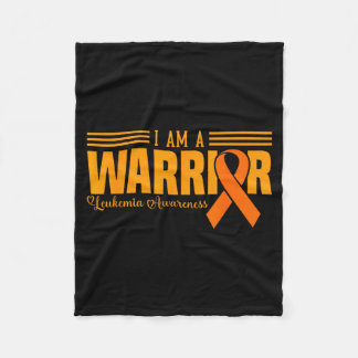 I Am A Warrior Funny Leukemia Blood Cancer Awarene Fleecedecke