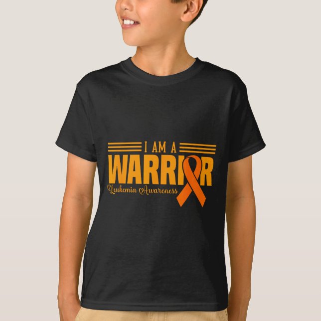 I Am A Warrior Funny Leukemia Blood Cancer Awarene T-Shirt (Vorderseite)
