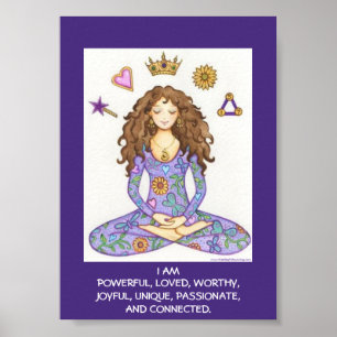 "I AM" Affirmation 12x18 Print Poster