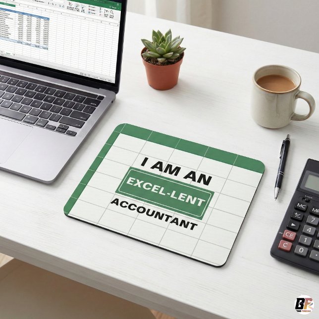 I Am An Excel-lent Accountant | Funny Office Humor Mousepad (Von Creator hochgeladen)