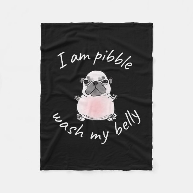 I Am Bble Wash My Belly Bble Meme Funny Dog Brainr Fleecedecke (Vorderseite)