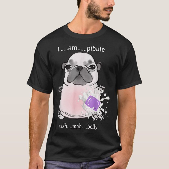 I Am Bble Wash My Belly Bble Meme Funny Dog Brainr T-Shirt (Vorderseite)