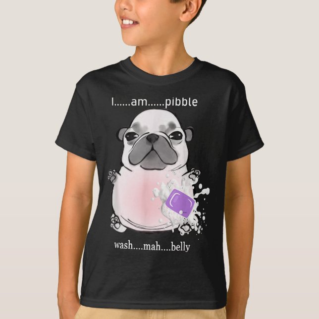 I Am Bble Wash My Belly Bble Meme Funny Dog Brainr T-Shirt (Vorderseite)