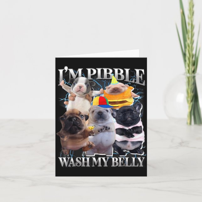 I Am Bble Wash My Belly Funny Dog Clean My Belly M Karte (Vorderseite)