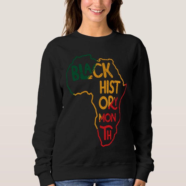 I Am Black History African American Map Sweatshirt (Vorderseite)