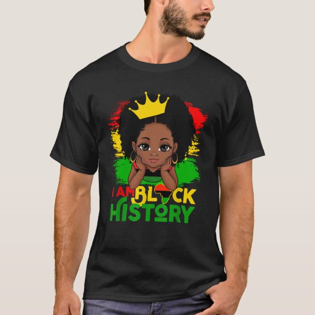 I Am Black History BHM Black Pride Black Melanin G T-Shirt (Vorderseite)