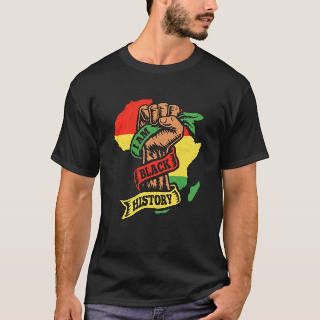 I Am Black History Fist Kids Boys Black History Mo T-Shirt (Vorderseite)