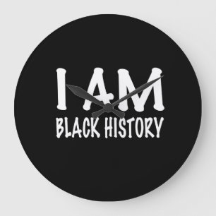 I Am Black History Große Wanduhr