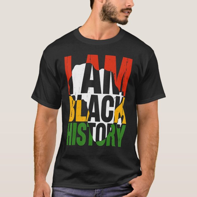 I Am Black History Month African American Pride Ce T-Shirt (Vorderseite)