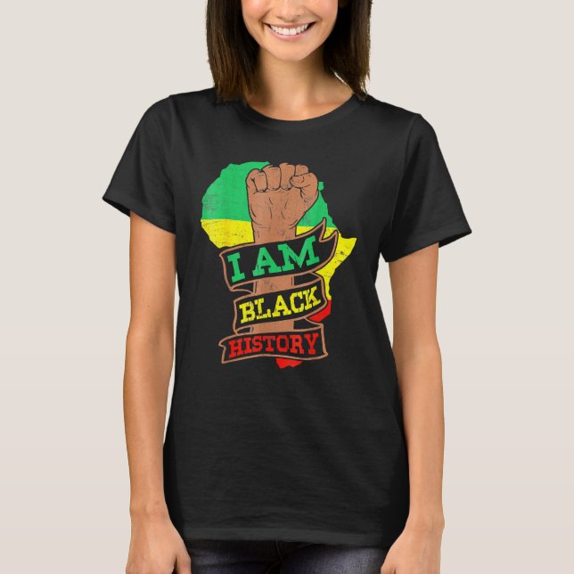 I Am Black History Month African American Pride Ce T-Shirt (Vorderseite)
