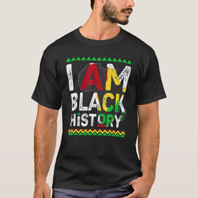 I Am Black History Month African American Pride Ce T-Shirt (Vorderseite)