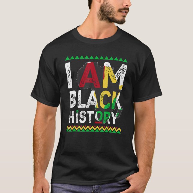 I Am Black History Month African American Pride Ce T-Shirt (Vorderseite)