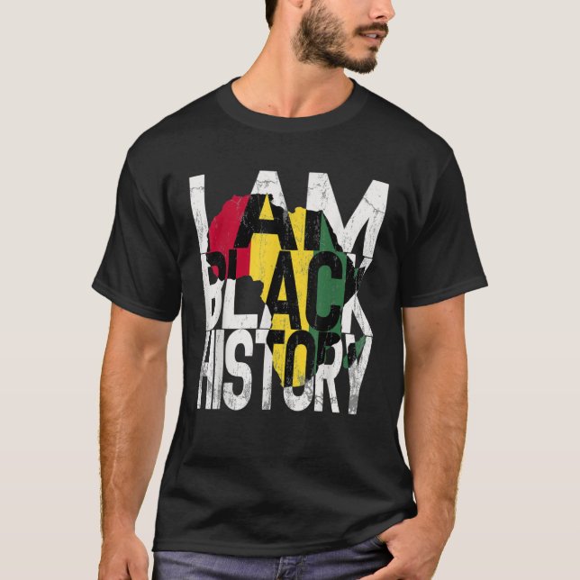 I Am Black History Month African American Pride T-Shirt (Vorderseite)