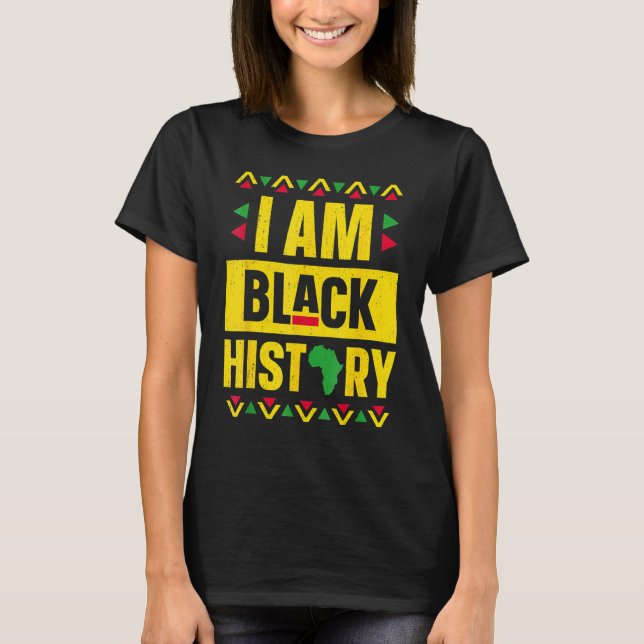 I Am Black History Month Afro African Pride Boys G T-Shirt (Vorderseite)