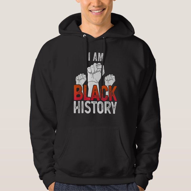 I Am Black History Month Afro African Pride Men Wo Hoodie (Vorderseite)