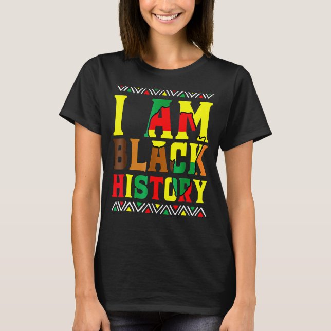 I Am Black History Month Afro African Pride Men Wo T-Shirt (Vorderseite)