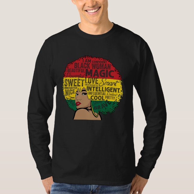 I Am Black History Month Black Queen BHM Pride Mel T-Shirt (Vorderseite)